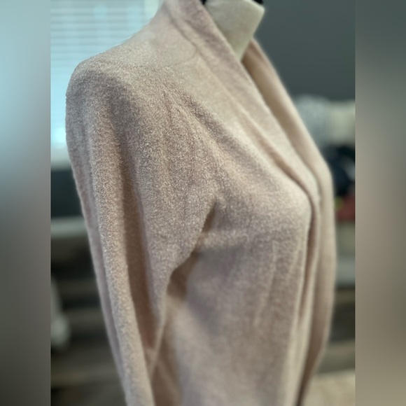 Barefoot Dreams Cozychic Lite Open Front Cardigan Sweater Blush Pink Small Soft - Picture 4 of 6